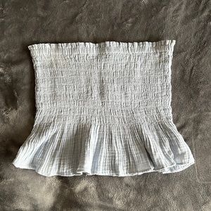 American Eagle Blue Peplum Tube Top